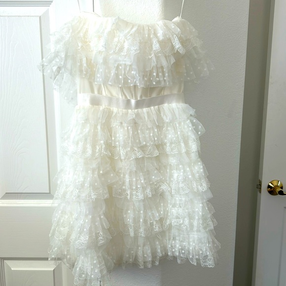 🆕 BCBG MAXAZRIA
Strapless Ruffled Tulle Mini Dress - Picture 8 of 9